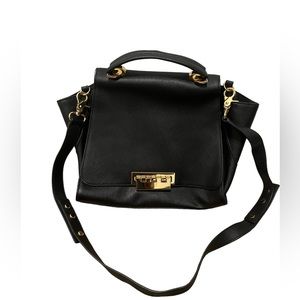 ZAC POSEN “Eartha” handle black leather bag